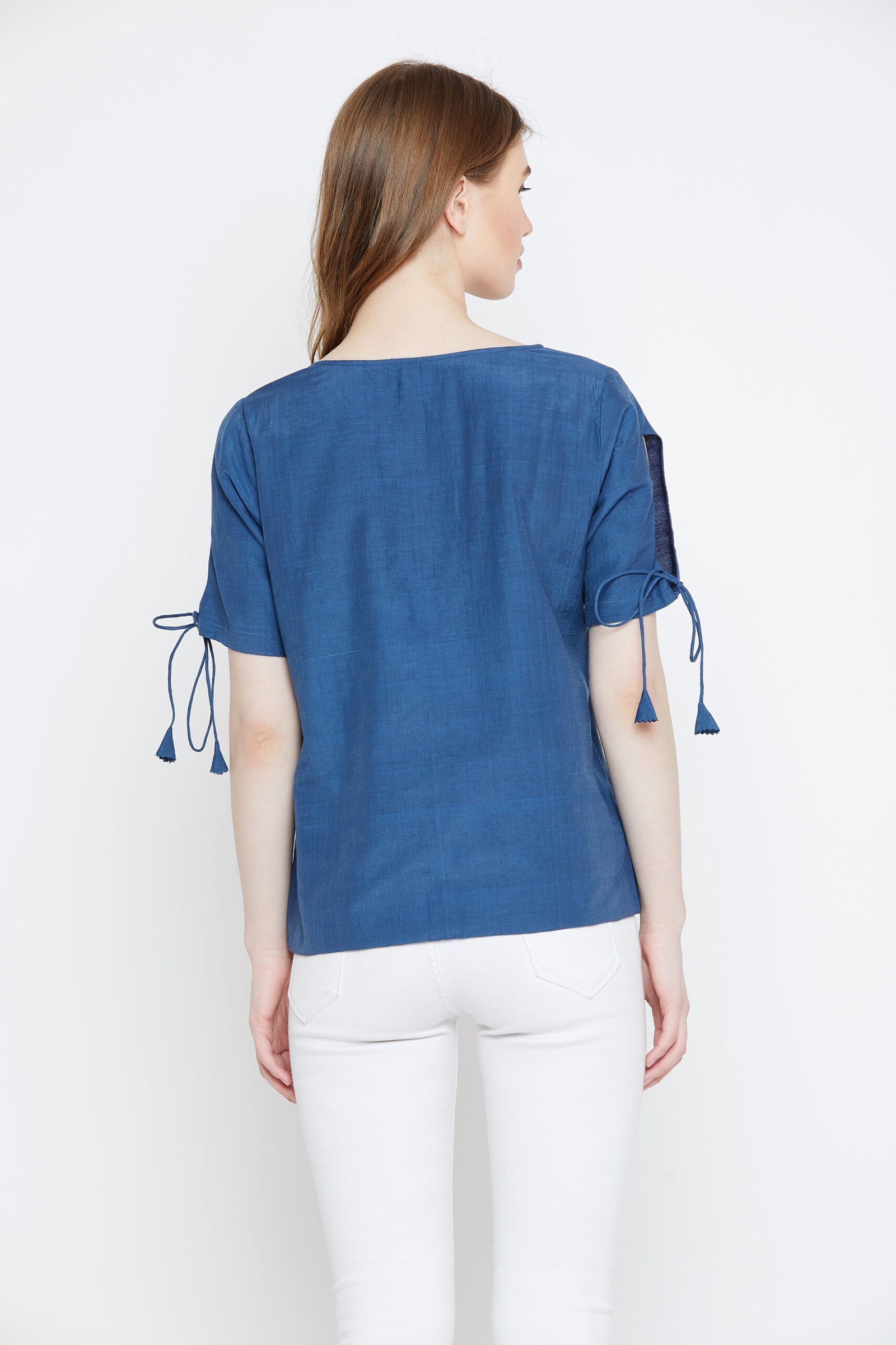 Tops Chikan Blue Giraffe